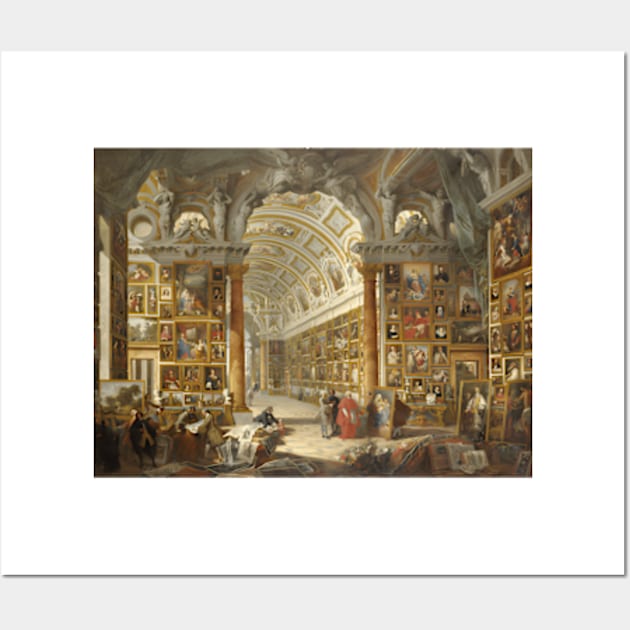 Giovanni Paolo Panini - Interior Of A Picture Gallery With The Collection Of Cardinal Silvio Valenti Gonzaga Wall Art by jandesky